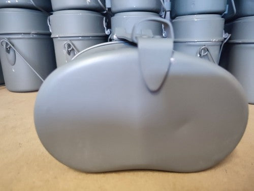 Kochgeschirr, Grau (Alter?, Mit Lackmängel, Innen Optisch Ungebraucht), Je Set