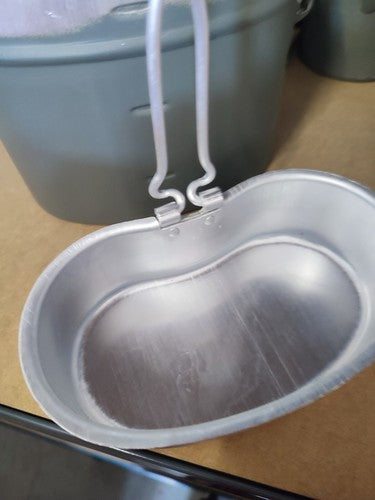 Kochgeschirr, Grau (Alter?, Mit Lackmängel, Innen Optisch Ungebraucht), Je Set