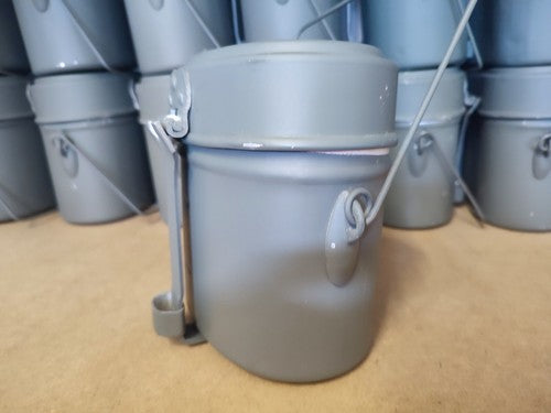 Kochgeschirr, Grau (Alter?, Mit Lackmängel, Innen Optisch Ungebraucht), Je Set