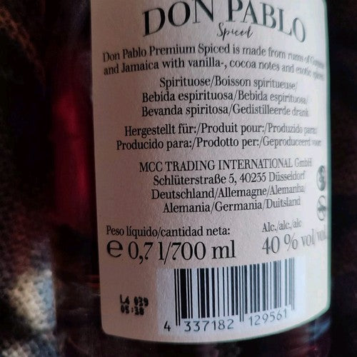 2 x Premium Don Pablo Spiced, á 0,7 L (40% Vol; 27,14 €/L)