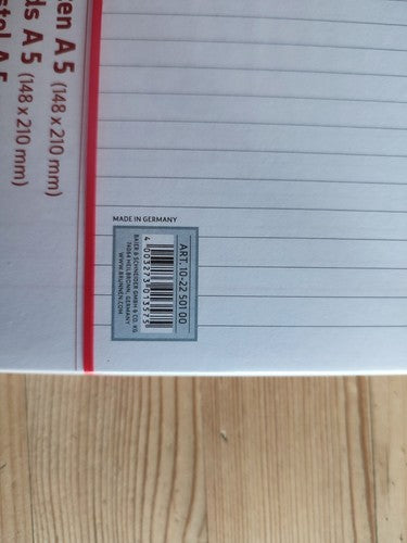 BRUNNEN Karteikarte A5, liniert, weiß, 100 Stück, 10-22 501 00