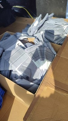 6 Bundeswehr Taschentücher, ungebraucht, aber ausgesondertes Material