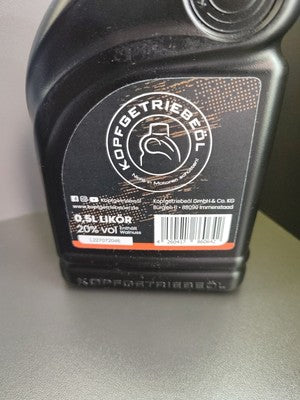 Kopfgetriebeöl T20 Nuss & Karamell Likör, á 0,5 L (20% Vol) + 3 x 0,02 l