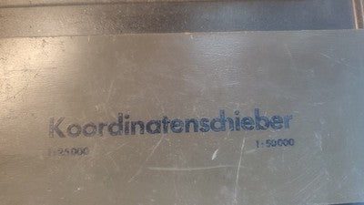 Bundeswehr Breithaupt Koordinatenschieber 1:25000; 1:50000