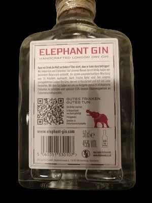 Elephant  Gin (45% vol.;  je Flasche á 0,5 l)