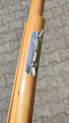 2 x Bundeswehr Krücke, Holz; Länge 119 cm, mit Gummifuss