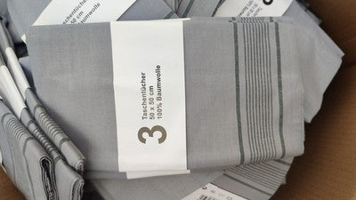 6 Bundeswehr Taschentücher, ungebraucht, aber ausgesondertes Material