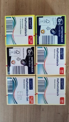 6 x expertiz® oder Rex® Haftnotizblock, á 5 x 100 Blatt, 76x76mm