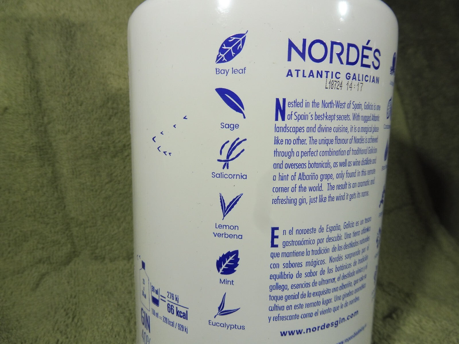 Nordes Gin, 40% vol.; á 0,7 Liter