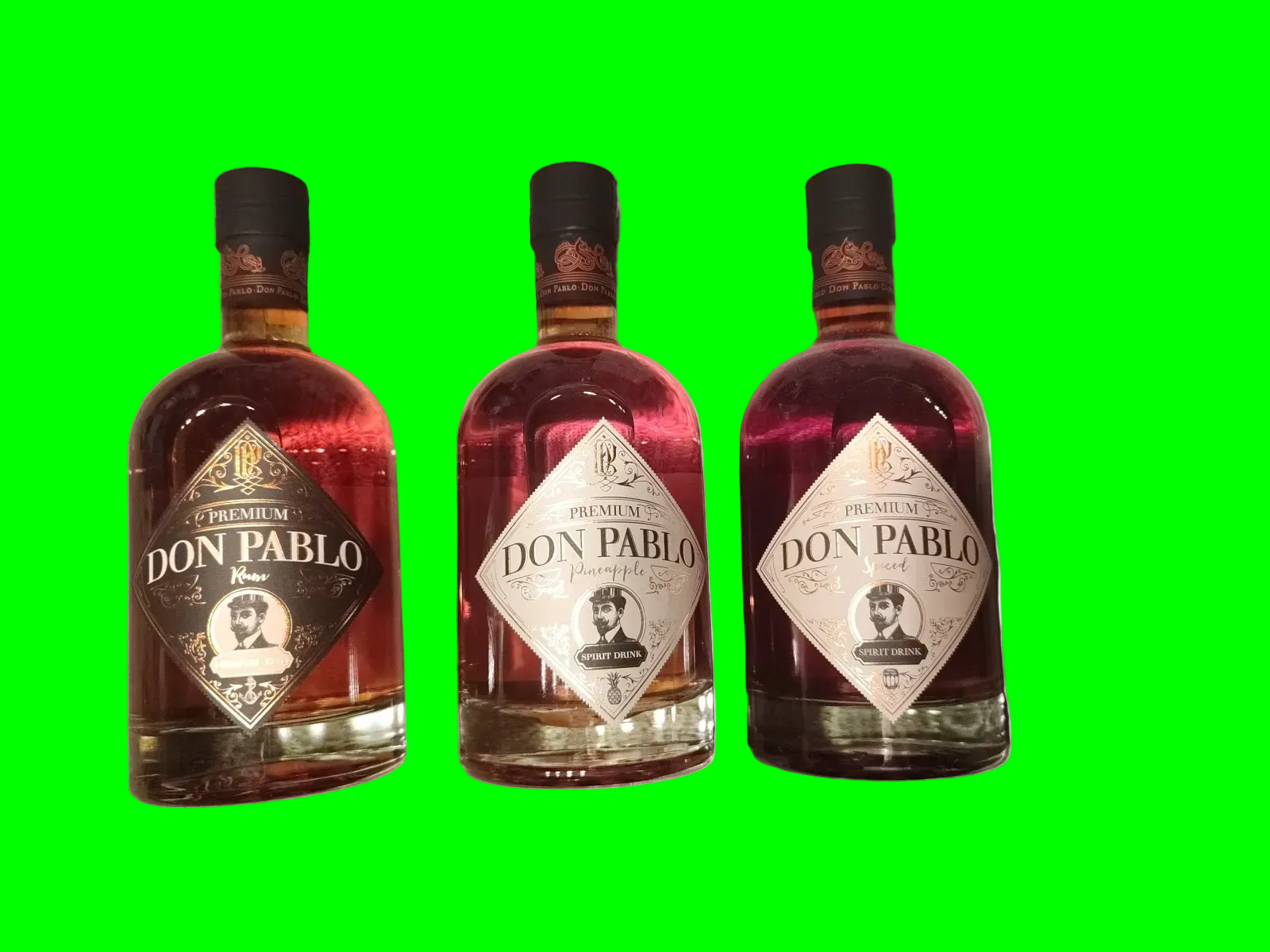 Don Pablo Rum, á 0,7 L; 3 Sorten je 1 Flasche