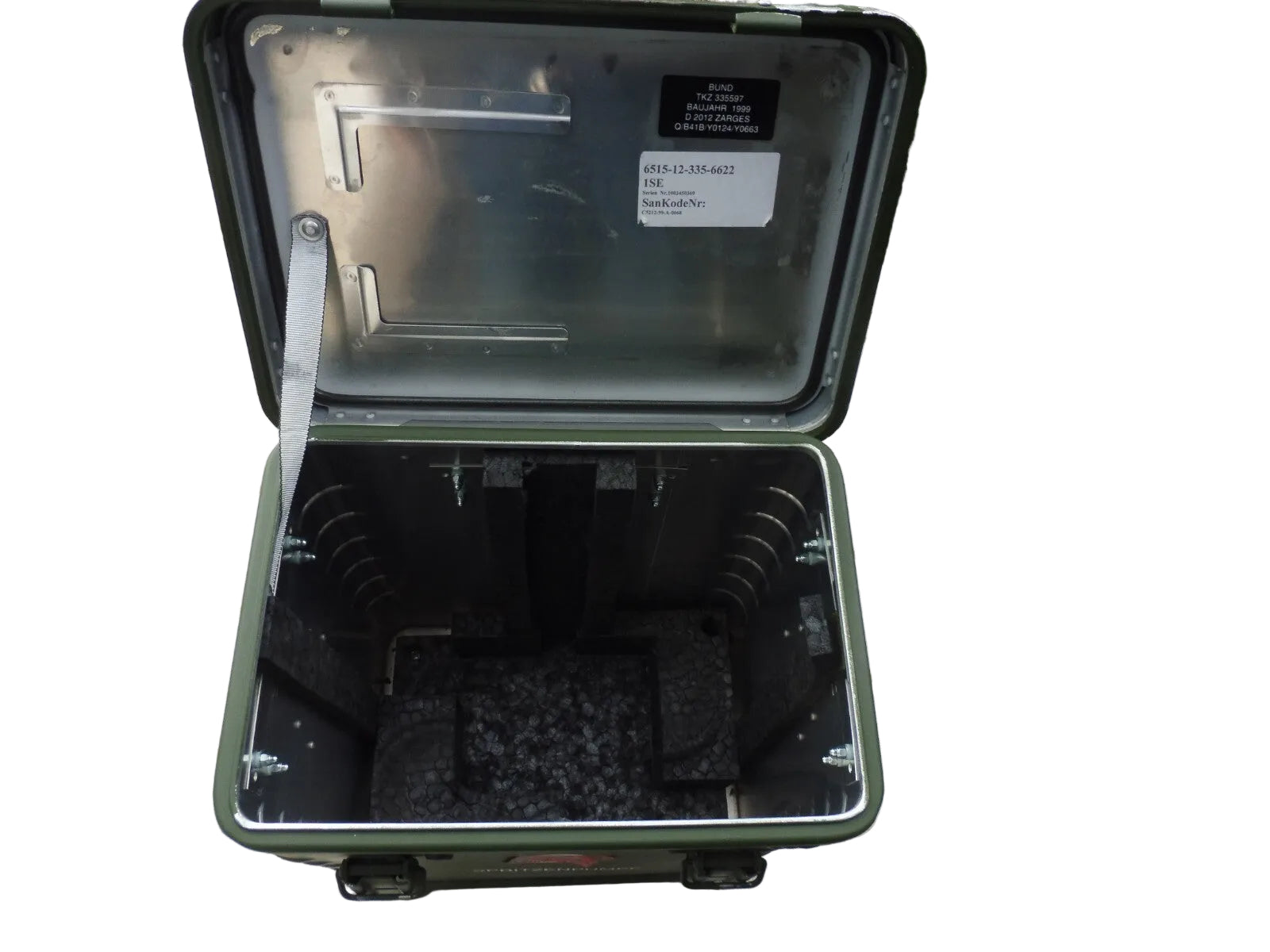 Bundeswehr Zarges-/ Alukiste A10Y (ca. 0,40x0,30x0,50 m) Spritzenpumpe