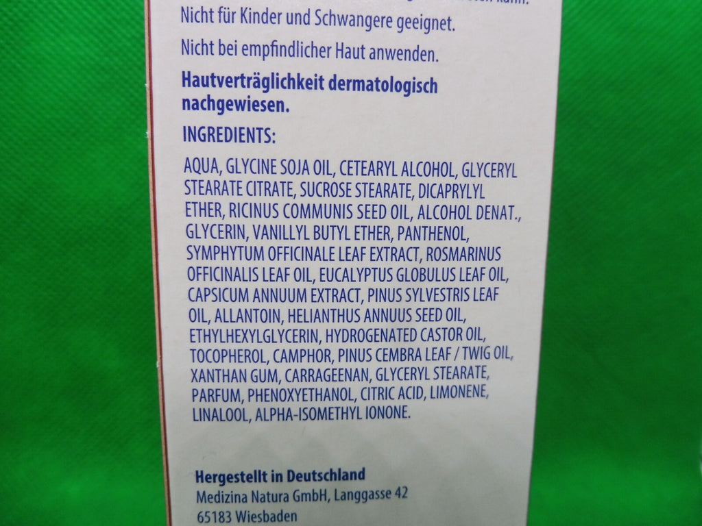 Vitalis Wärme-Pflege-Balsam, á 100 ml m.Beinwelltinktur&äth.Öl, (120,00 €/L)