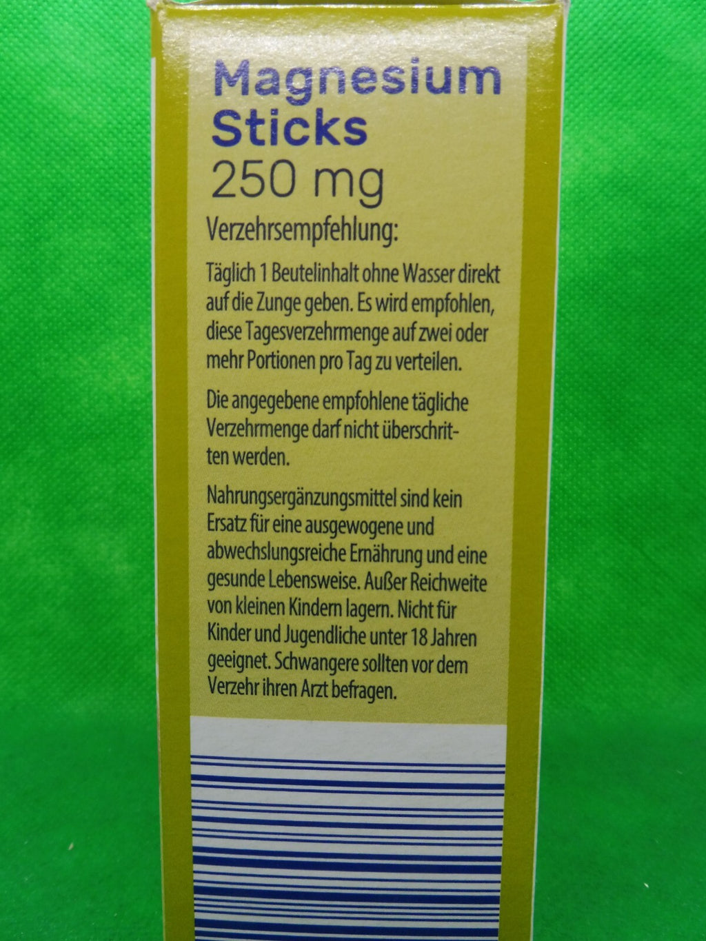 3 x Vitalis® Magnesium Sticks 250 mg; je 20 Bt. á 1,5 g; Limette (127,78 €/kg)