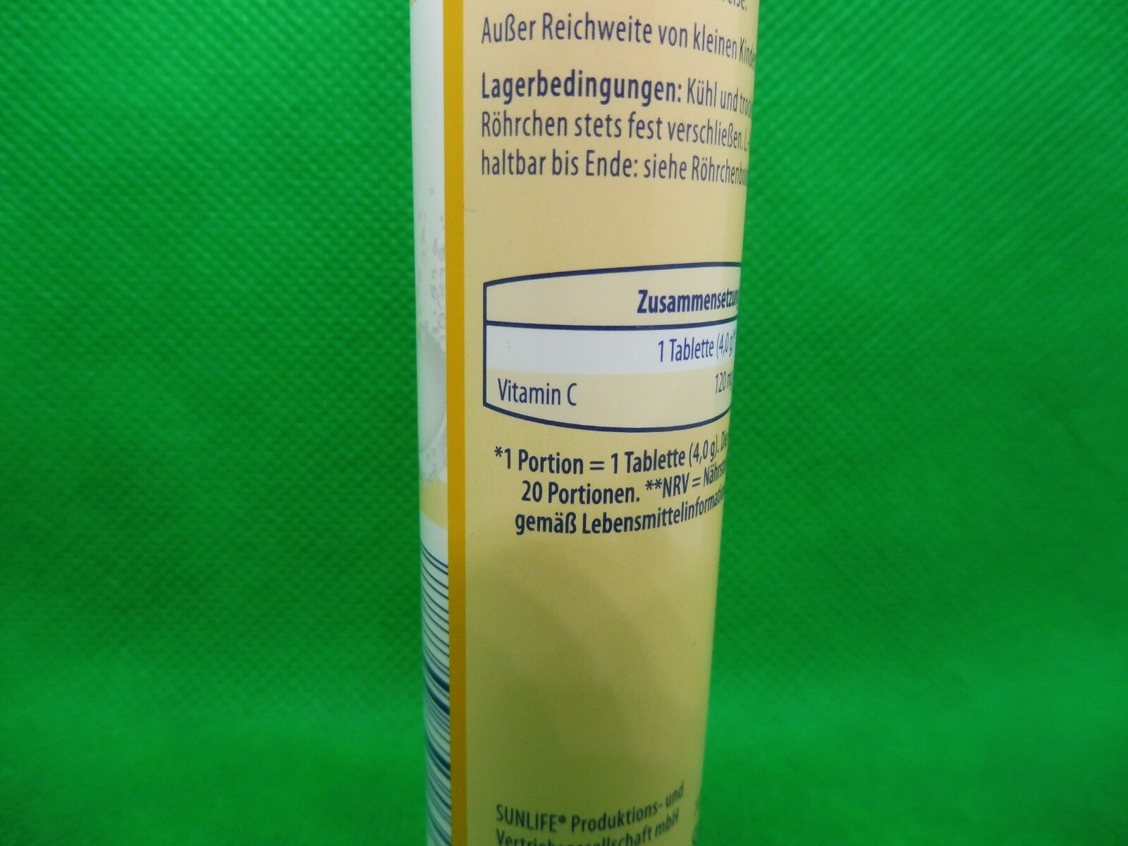 12 x Vitalis® Vitamin C, 120 mg; Geschmack Zitrone