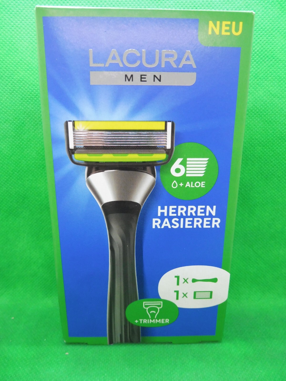 Lacura Men, 6-Klingen-Rasierer +  Ersatzklingen (3 EA je Pack)