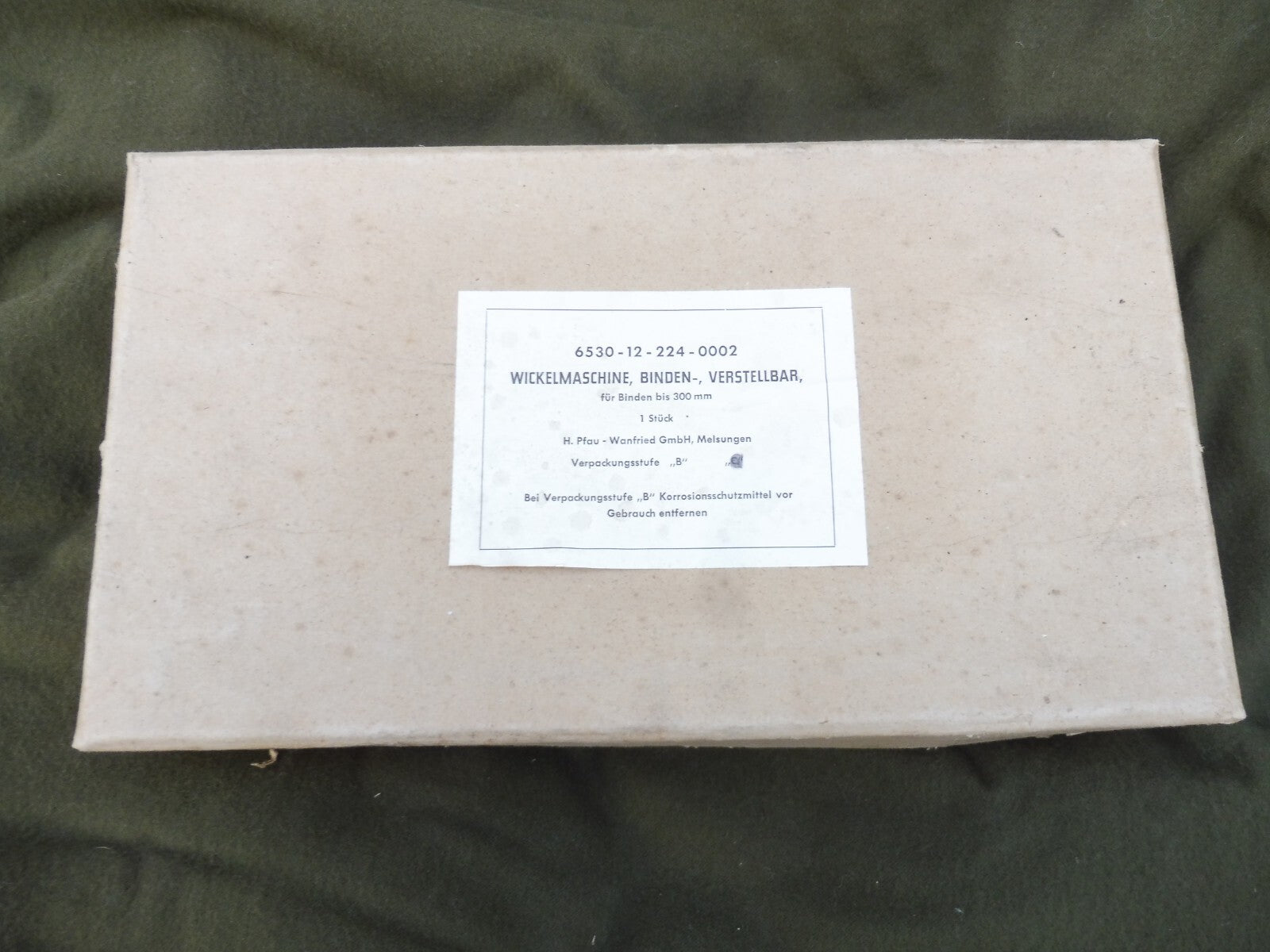 Bundeswehr Wickelmaschinen 60er Jahre, idealer Küchenrollenhalter