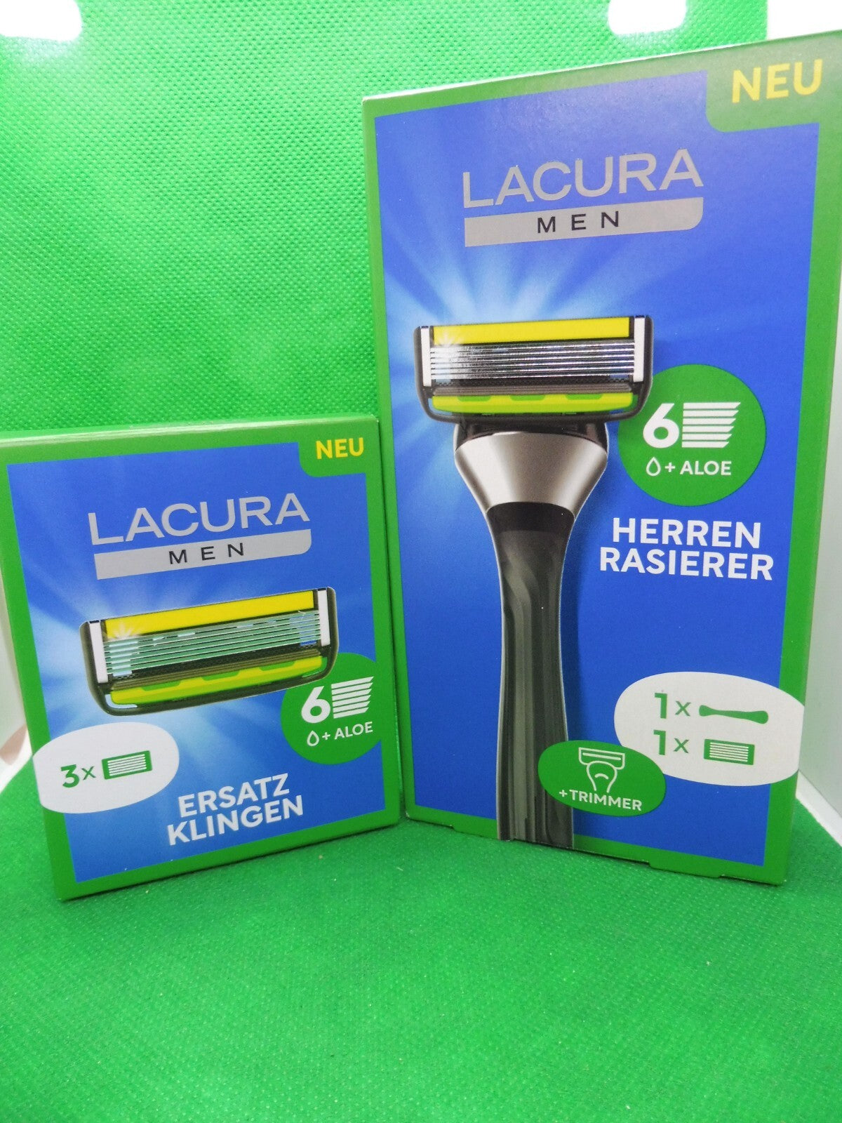 Lacura Men, 6-Klingen-Rasierer +  Ersatzklingen (3 EA je Pack)