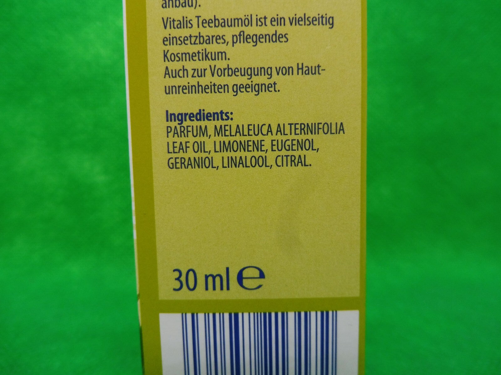 3 x Vitalis Teebaumöl, á 30 ml