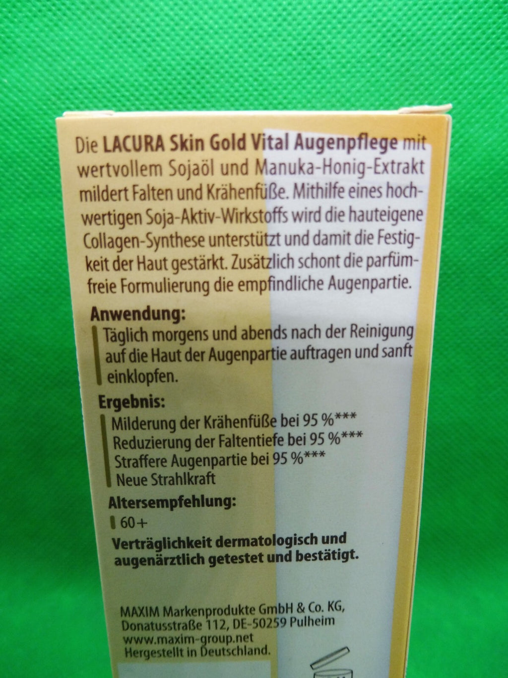 3 x LACURA Skin Gold Vital Augenpflege, ab 60 Jahre, á 15 ml (377,78 €/L)