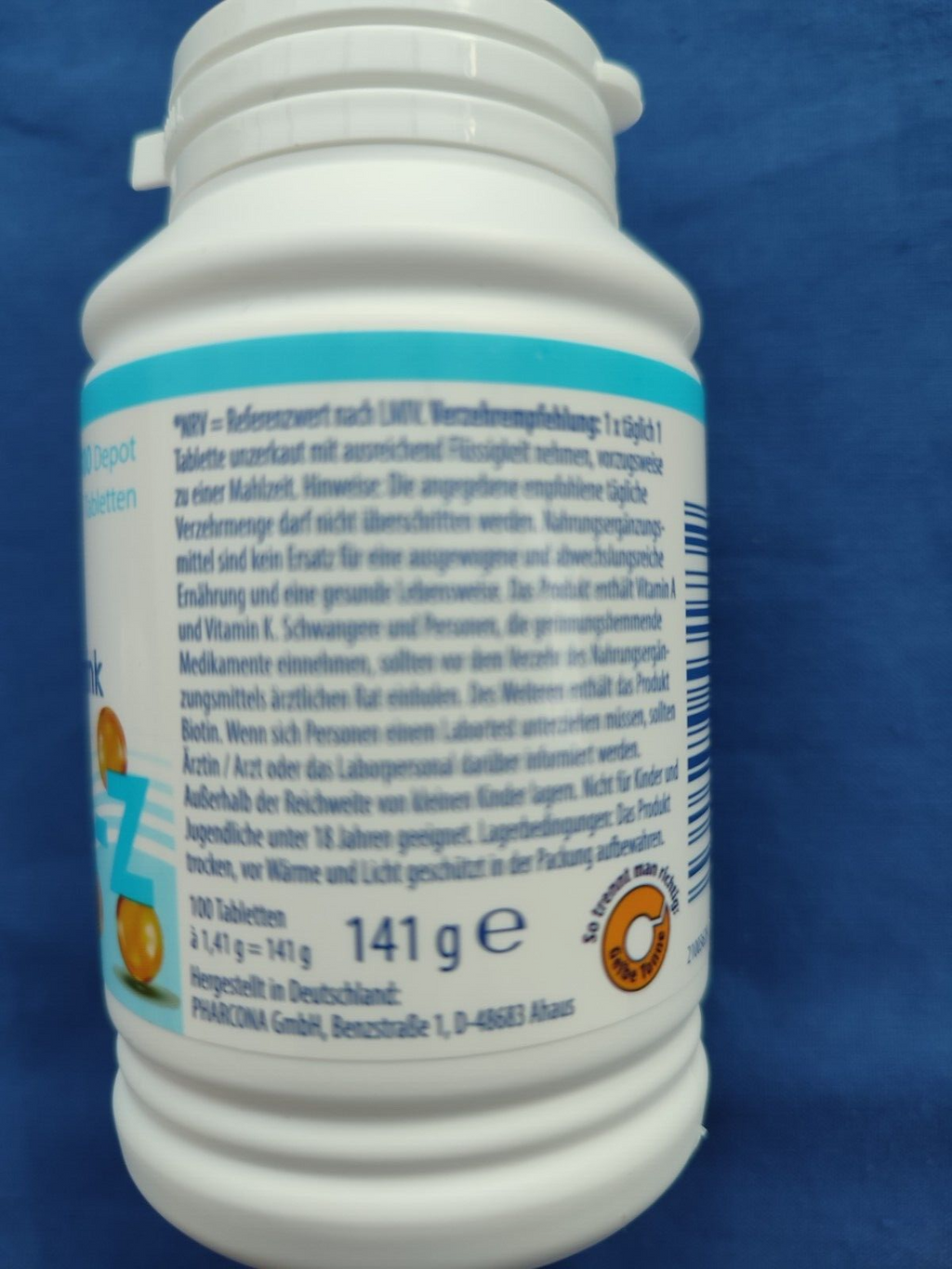 Vitalis® Vitamin A-Zink Depot (á 100 Depot Tabletten) (70,92€/kg)