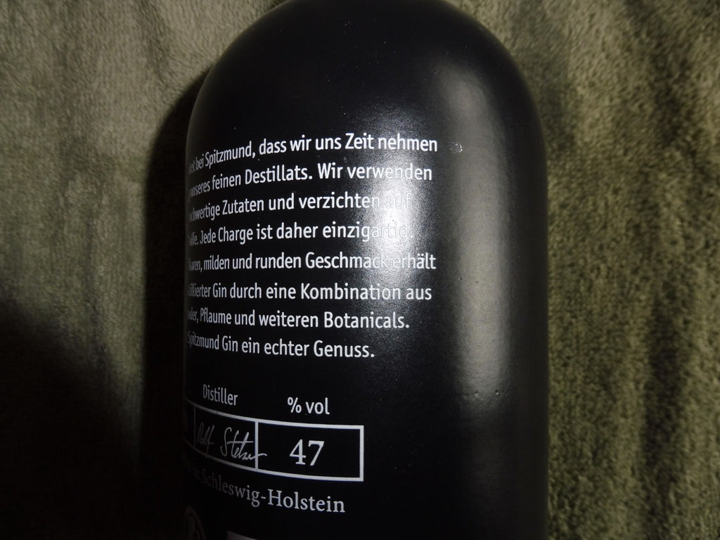 Spitzmund Gin, Handcrafted 47% vol; á 0,5 l
