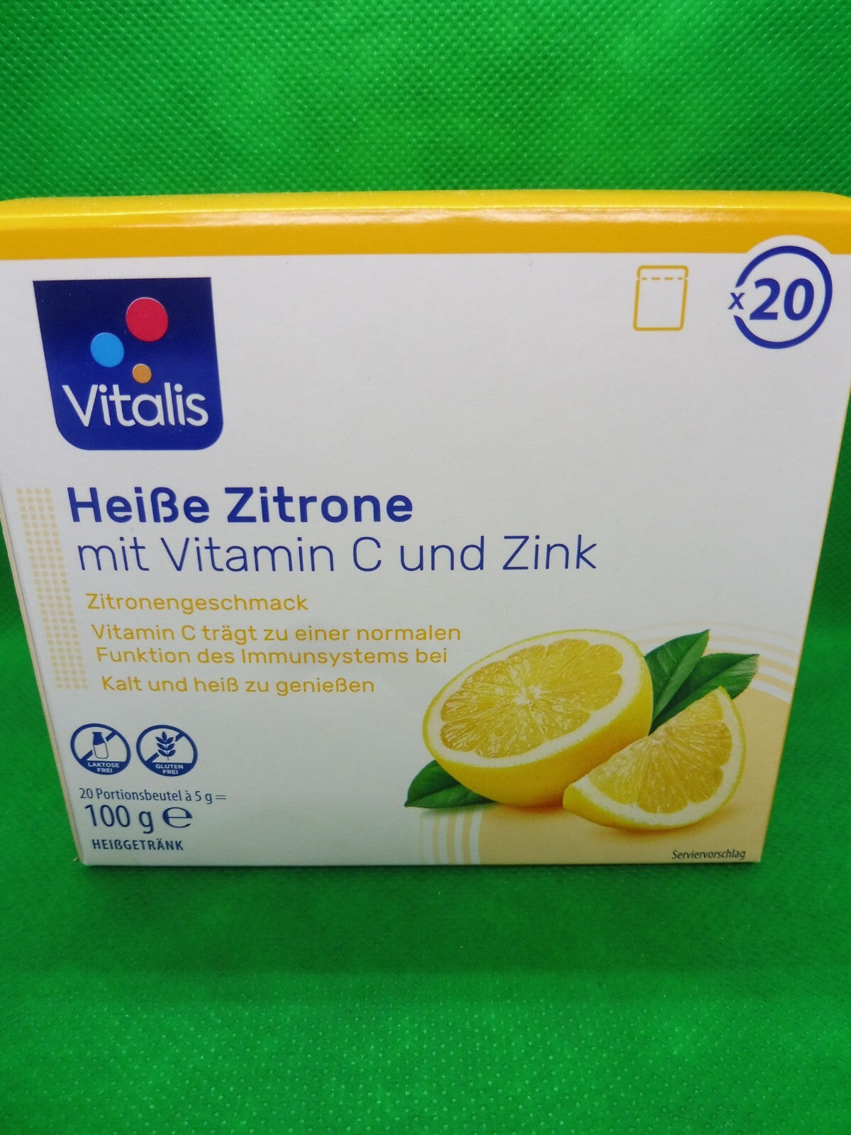 Vitalis® Heiße Zitrone mit Vitamin C und Zink; 20 BT á 5 g
