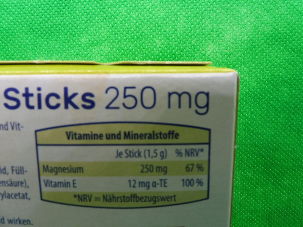 5 x Vitalis Magnesium Sticks,  á 20Bt; Geschmack: Limette