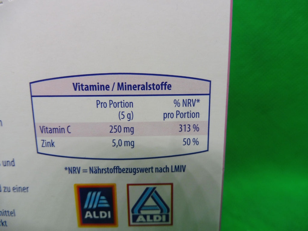 Vitalis® Heiße Holunder mit Vitamin C und Zink; á 20 Bt á 5 g (90,00 €/kg)