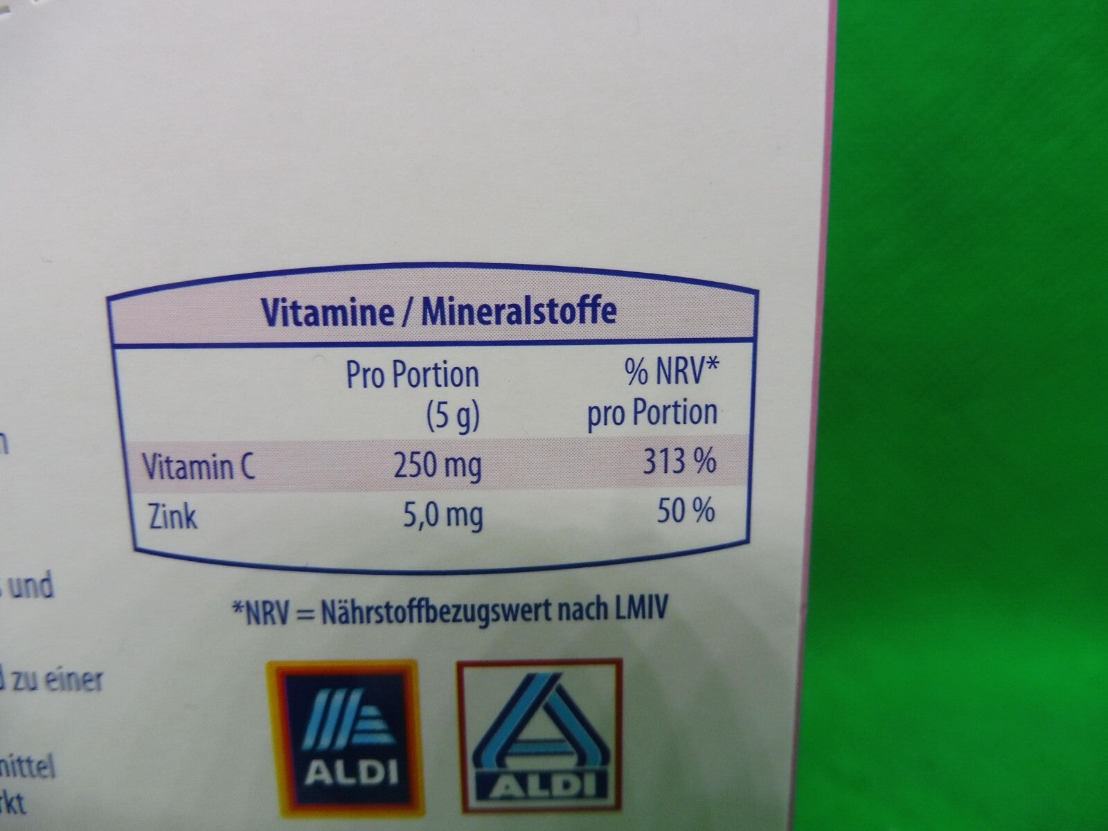Vitalis® Heiße Holunder mit Vitamin C und Zink; á 20 Bt á 5 g (90,00 €/kg)