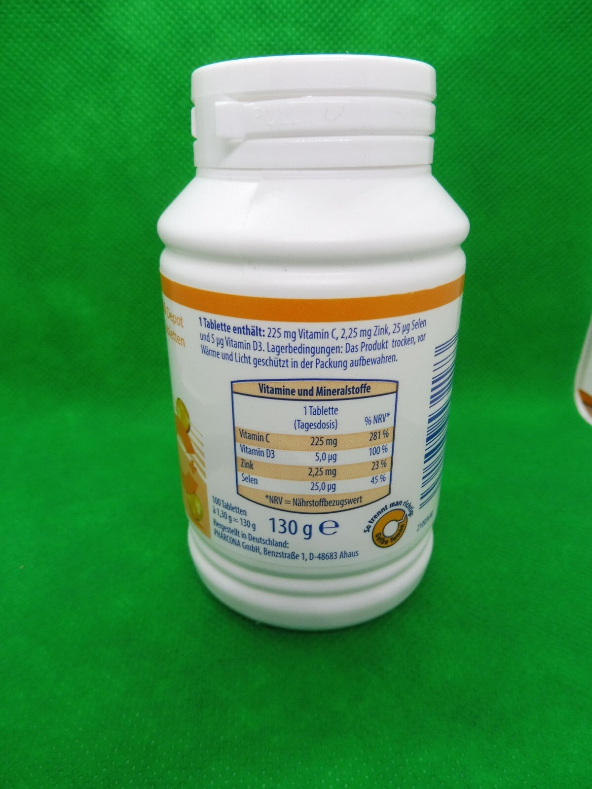 3 x Vitalis® Vitamin C plus Zink + Selen + Vitamin D3 (á 100 Depot Tabletten)