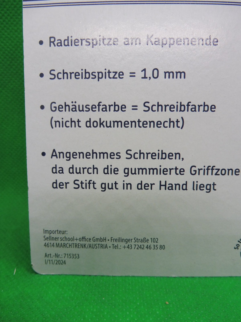 expertiz® Radierbarer Tintenroller; 1,0 mm Schreibspitze od. Nachfüllpackung