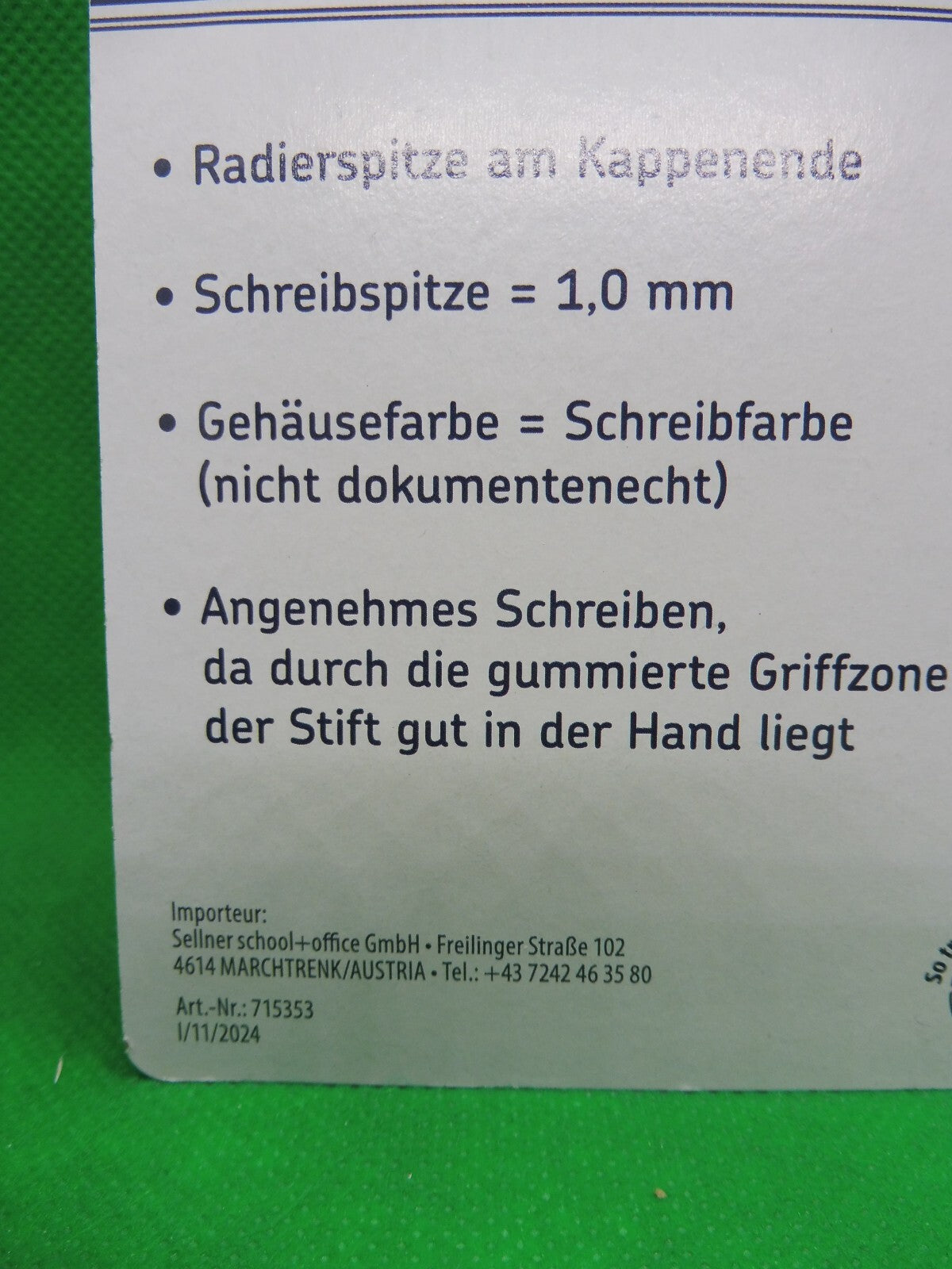 expertiz® Radierbarer Tintenroller; 1,0 mm Schreibspitze od. Nachfüllpackung