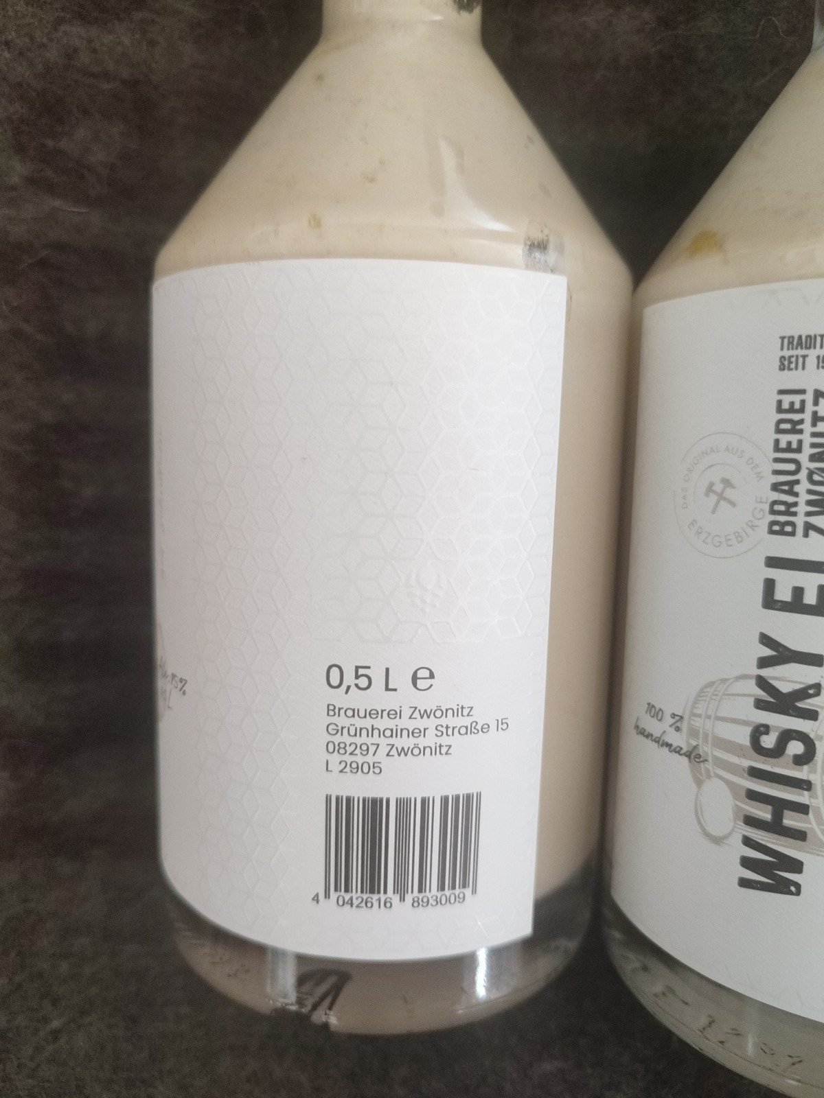Whisky Ei Likör Brauerei Zwönitz (15% vol.;  je Flasche á 0,5 l)