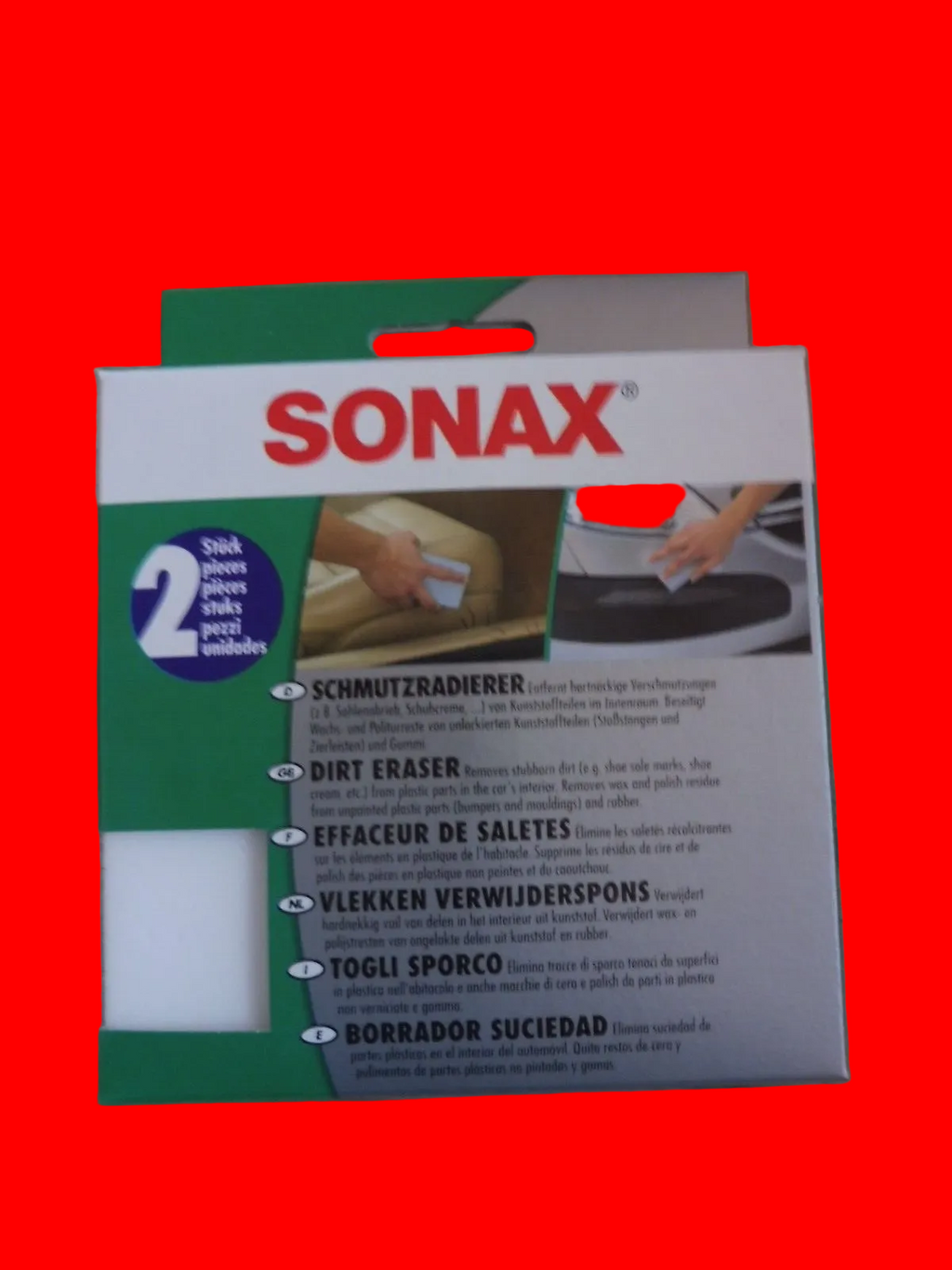 SONAX® Schmutzradierer, 6 Packungen á 2 Stück