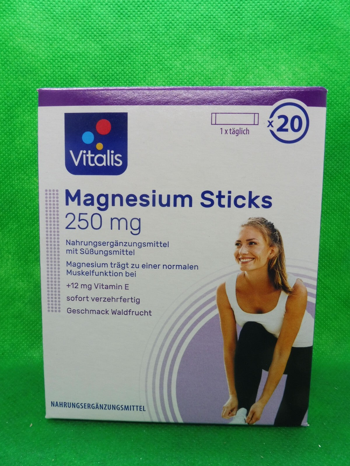 5 x Vitalis® Magnesium Sticks 250 mg; je 20 Bt á 1,5 g; Waldfrucht