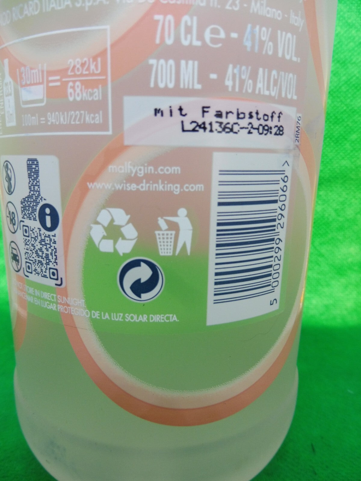 Malfy G.Q.D.I. Gin, 41% vol.; á 0,7 Liter