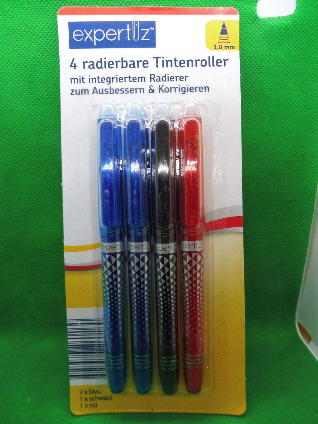 expertiz® Radierbarer Tintenroller; 1,0 mm Schreibspitze od. Nachfüllpackung