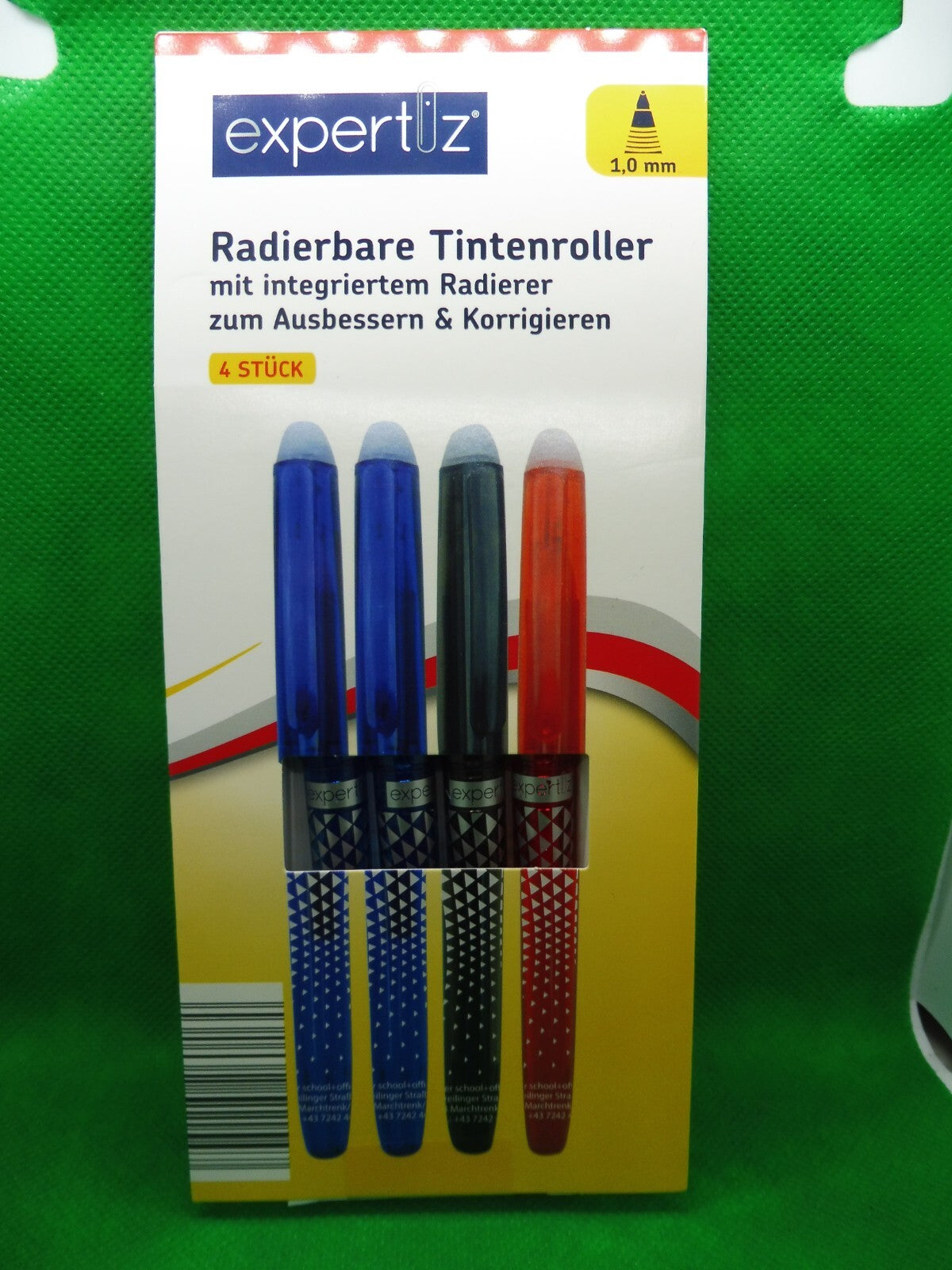 expertiz® Radierbarer Tintenroller; 1,0 mm Schreibspitze od. Nachfüllpackung