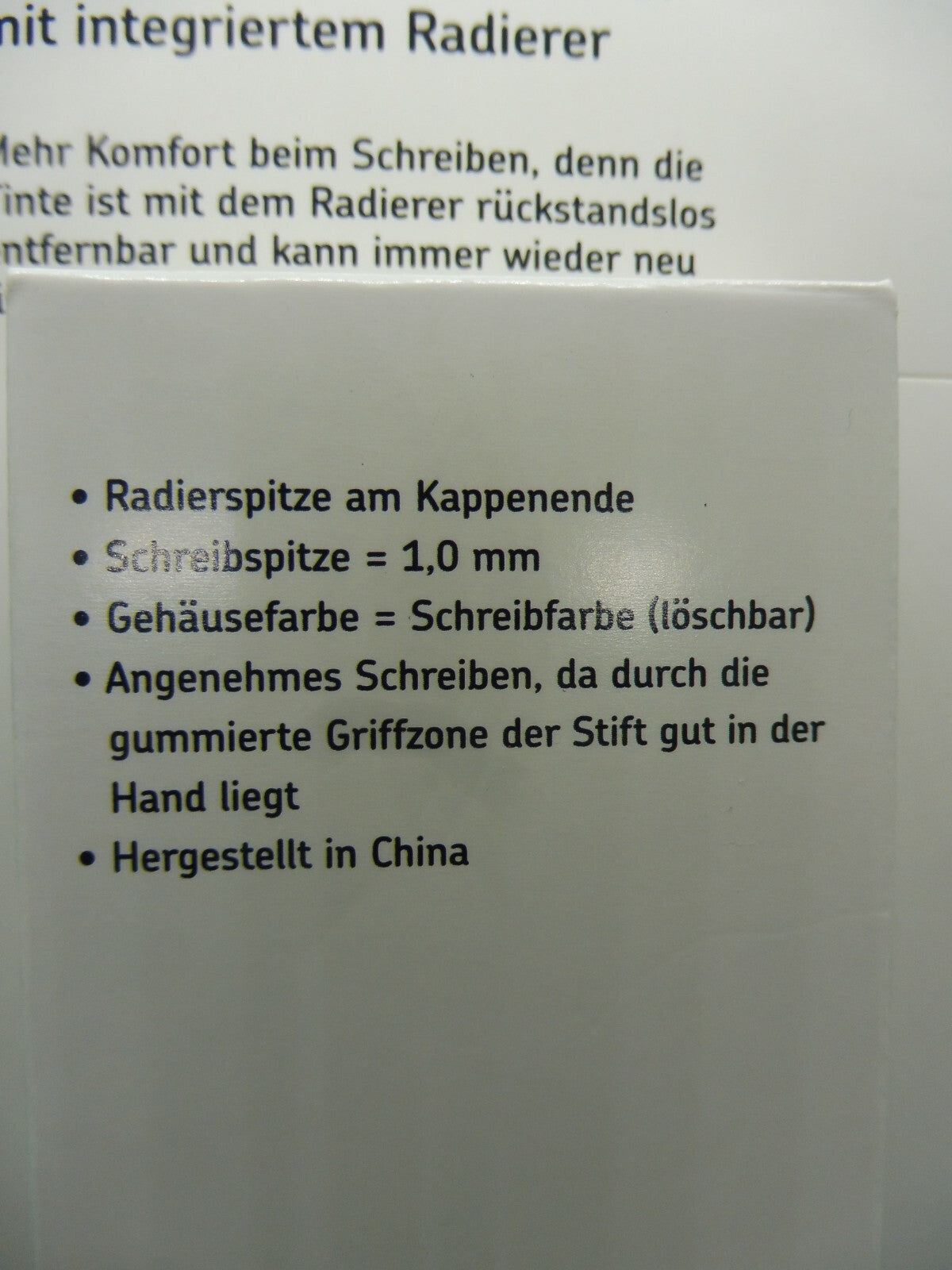 expertiz® Radierbarer Tintenroller; 1,0 mm Schreibspitze od. Nachfüllpackung
