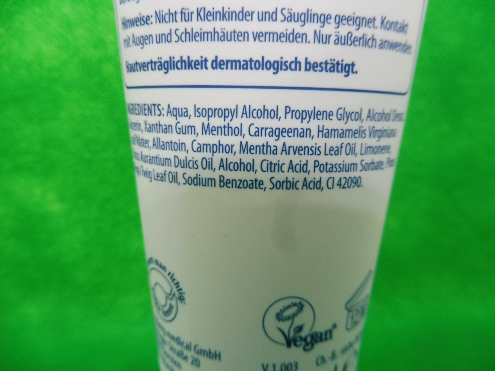 2 x Ombia Med Fuss- & Bein-Eisgel, á 100 ml, mit Zauber-Nussextrakt & Menthol