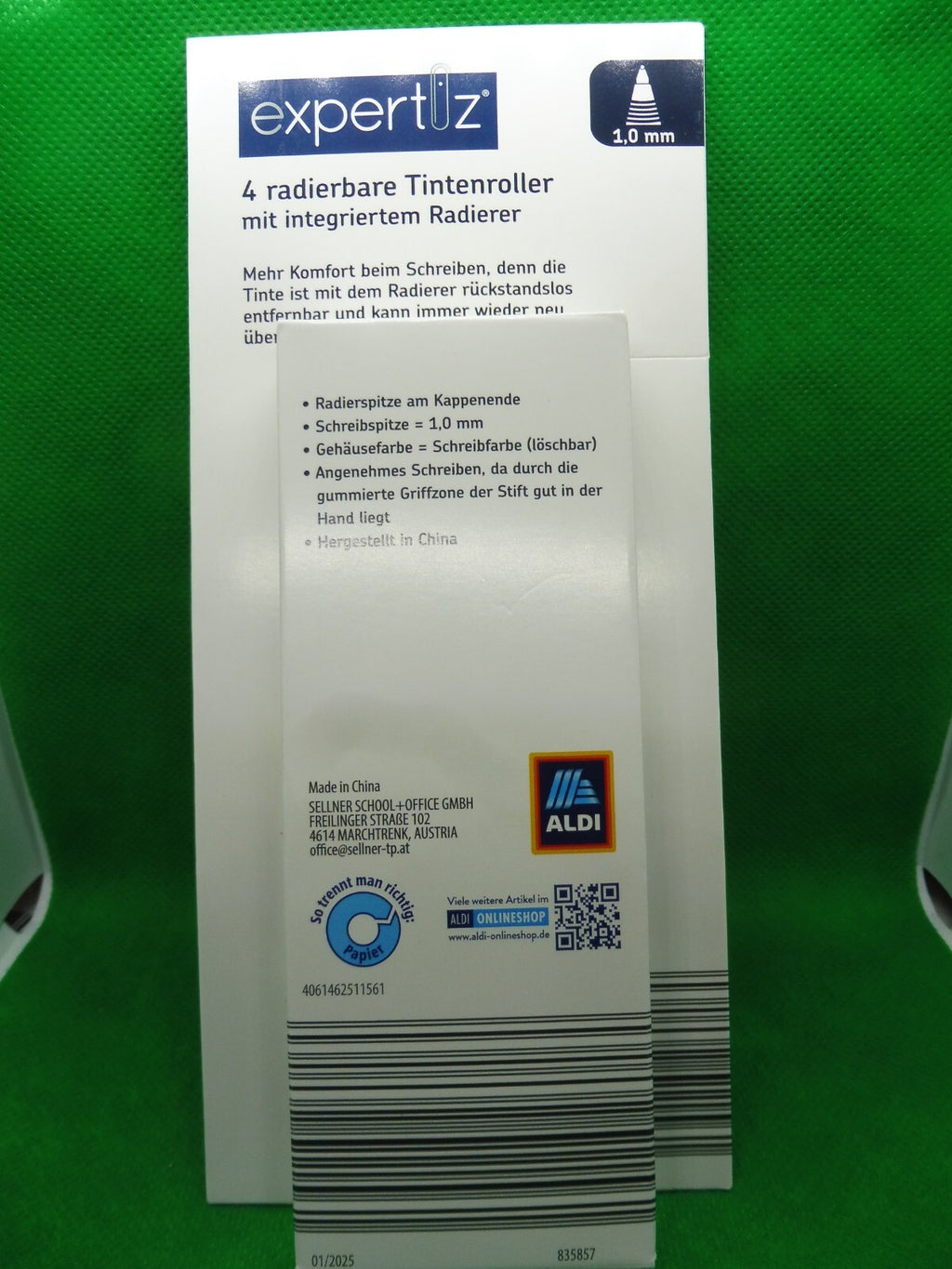 expertiz® Radierbarer Tintenroller; 1,0 mm Schreibspitze od. Nachfüllpackung