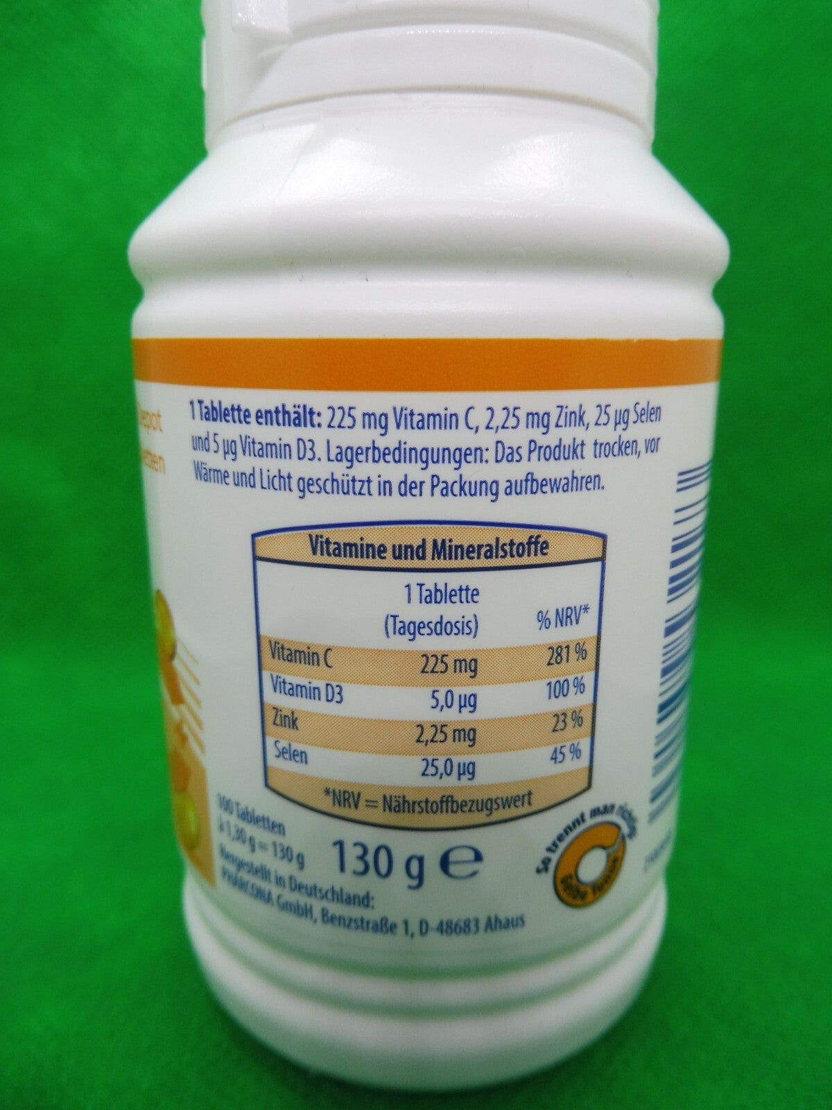 3 x Vitalis® Vitamin C plus Zink + Selen + Vitamin D3 (á 100 Depot Tabletten)