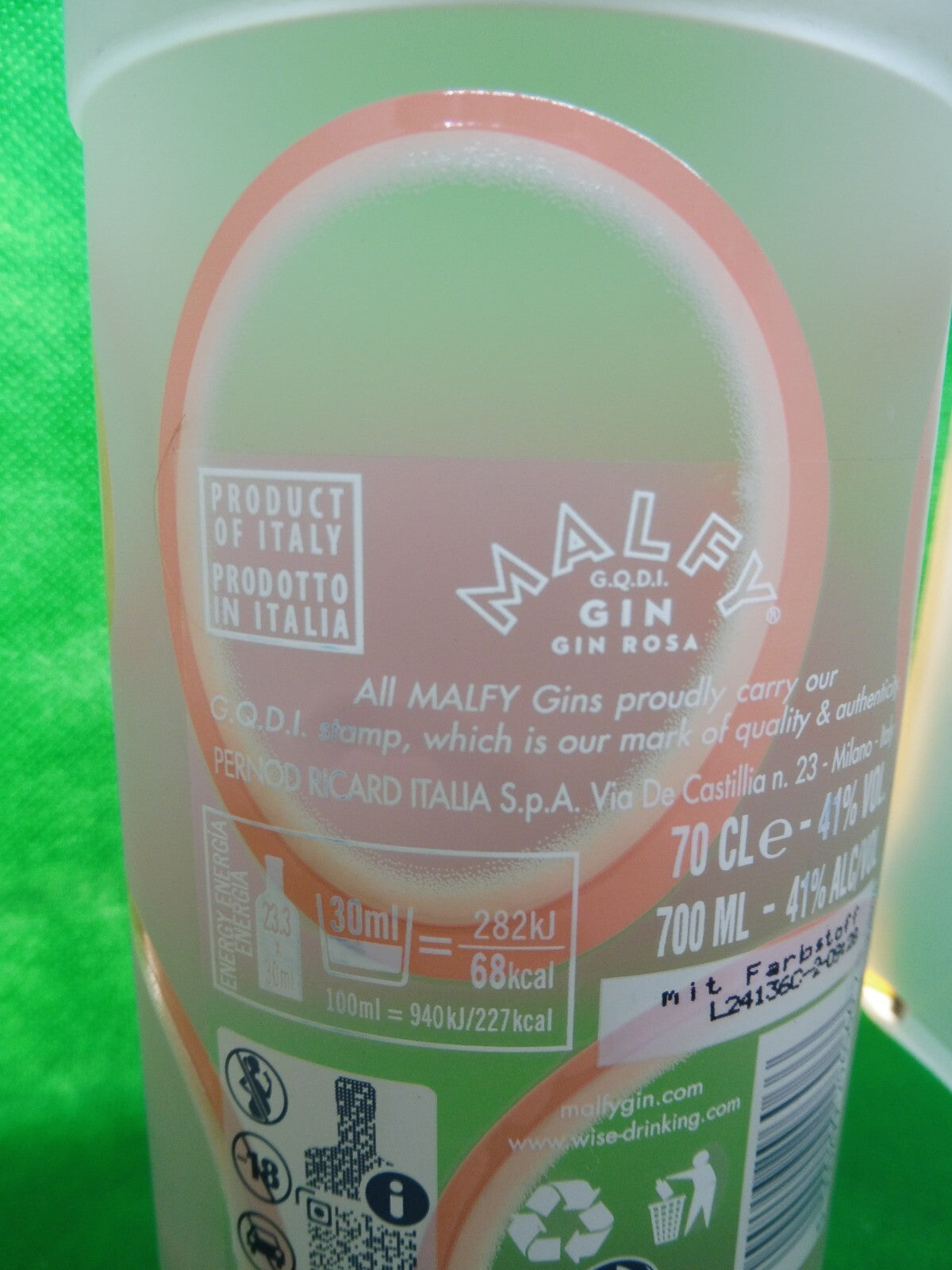 Malfy G.Q.D.I. Gin, 41% vol.; á 0,7 Liter