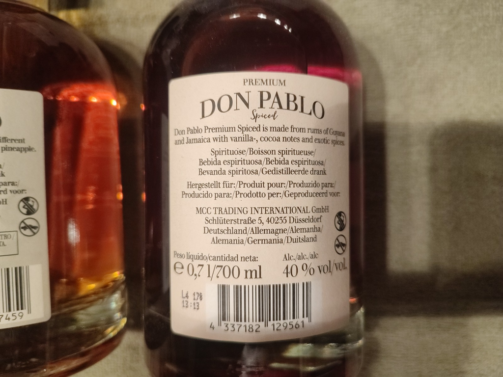Don Pablo Rum, á 0,7 L; 3 Sorten je 1 Flasche