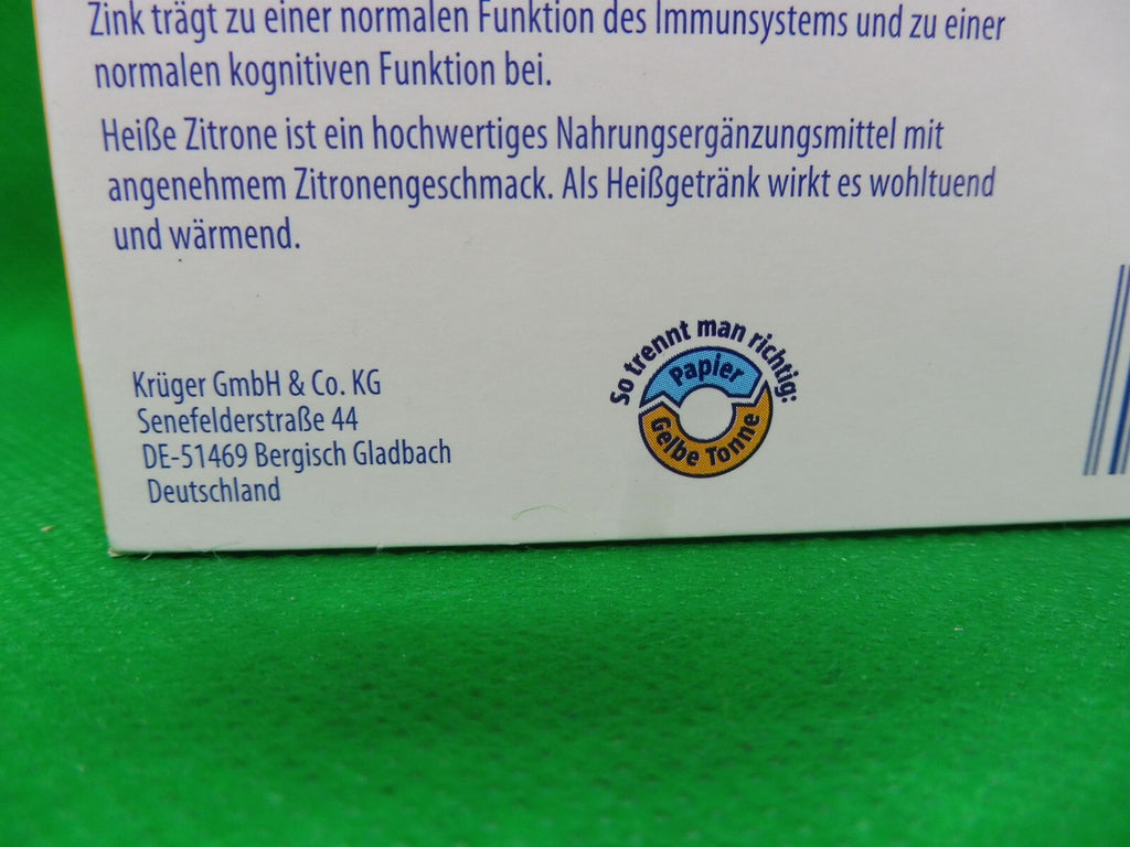 Vitalis® Heiße Zitrone mit Vitamin C und Zink; 20 BT á 5 g