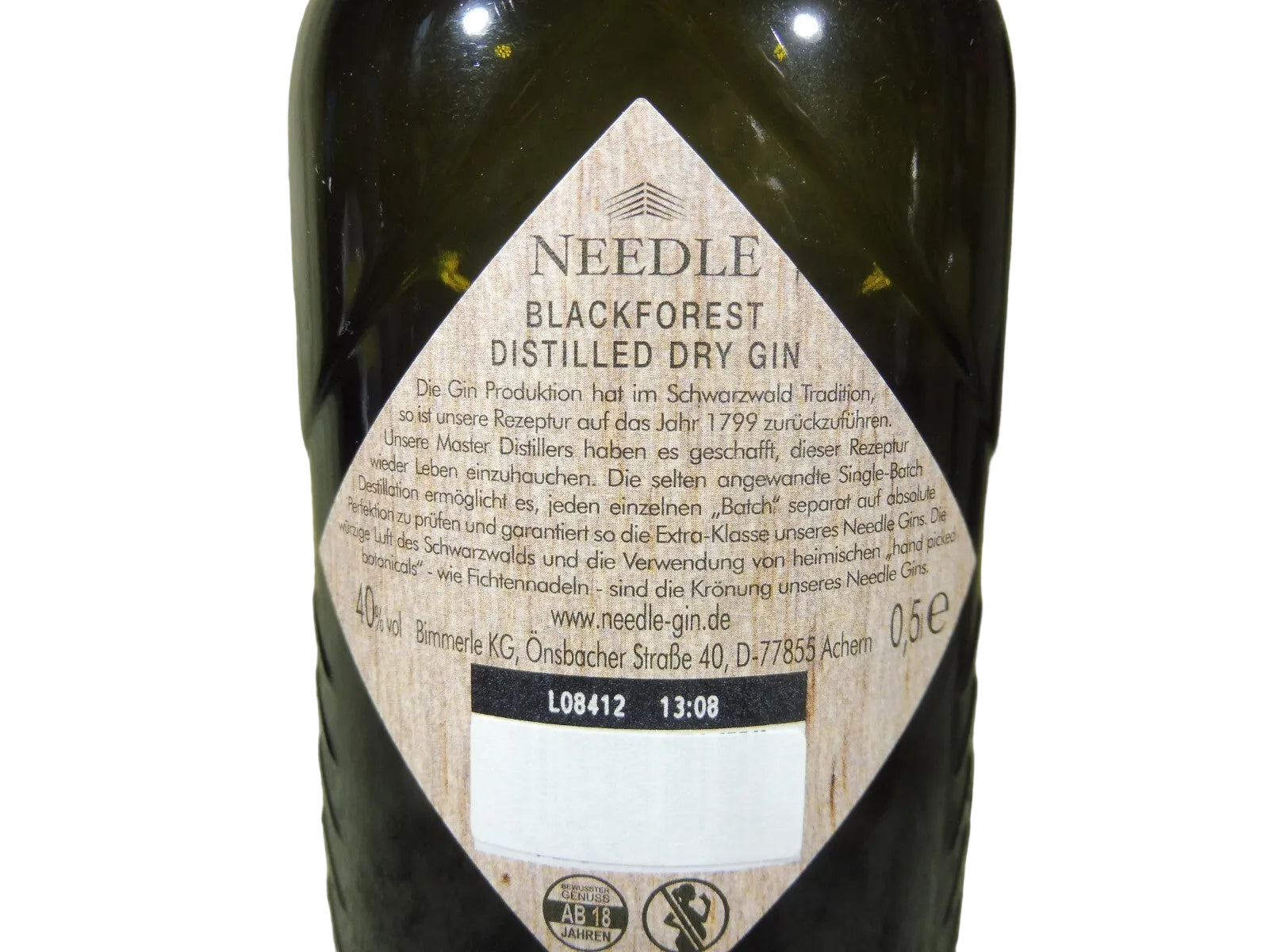 Needle Blackforest Distilled Dry Gin, á 0,5 L (40% Vol)