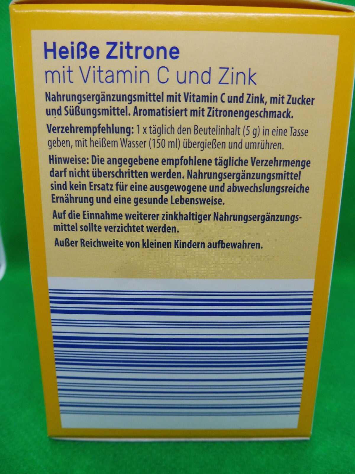 Vitalis® Heiße Zitrone mit Vitamin C und Zink; 20 BT á 5 g