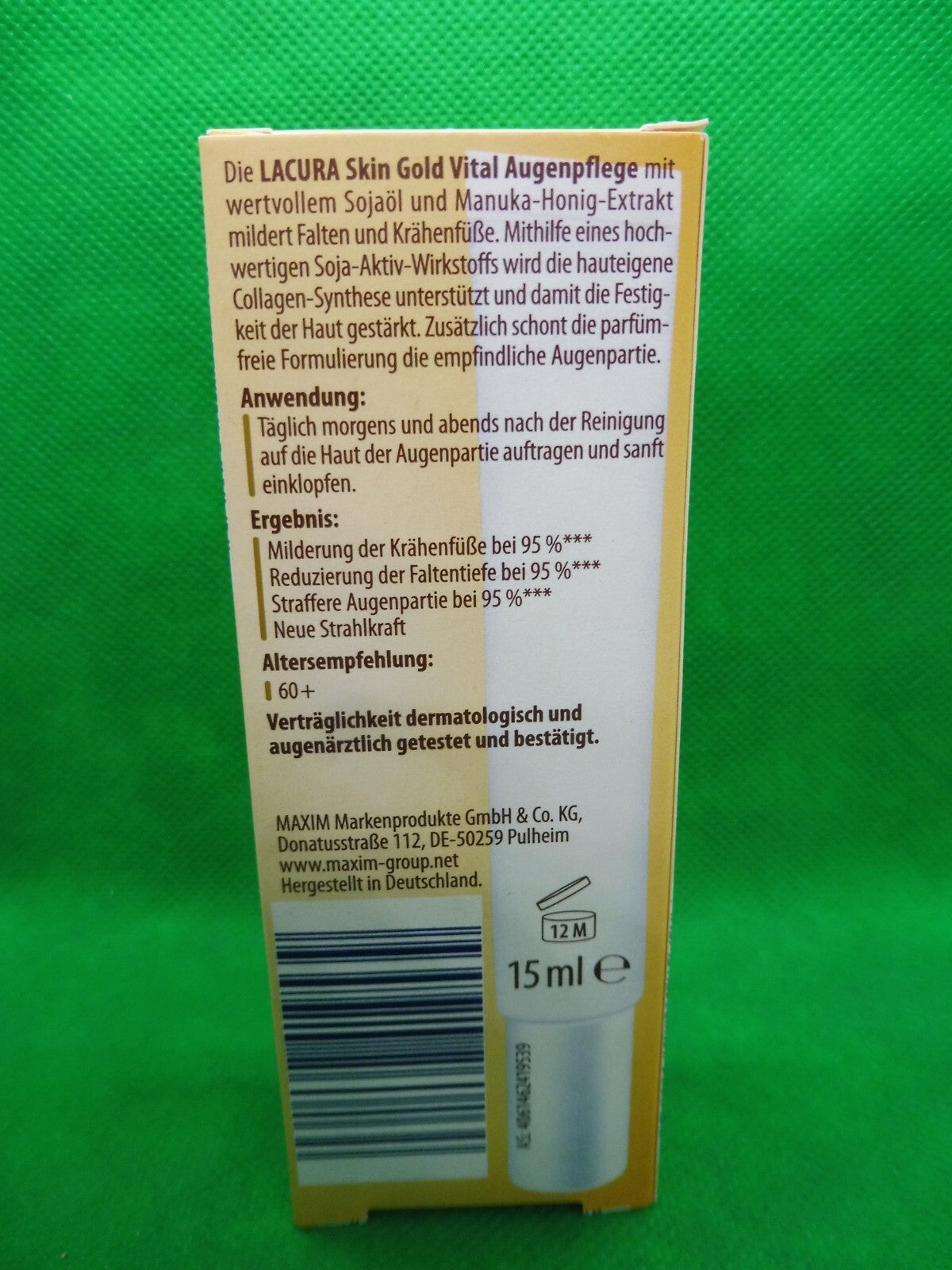 3 x LACURA Skin Gold Vital Augenpflege, ab 60 Jahre, á 15 ml (377,78 €/L)