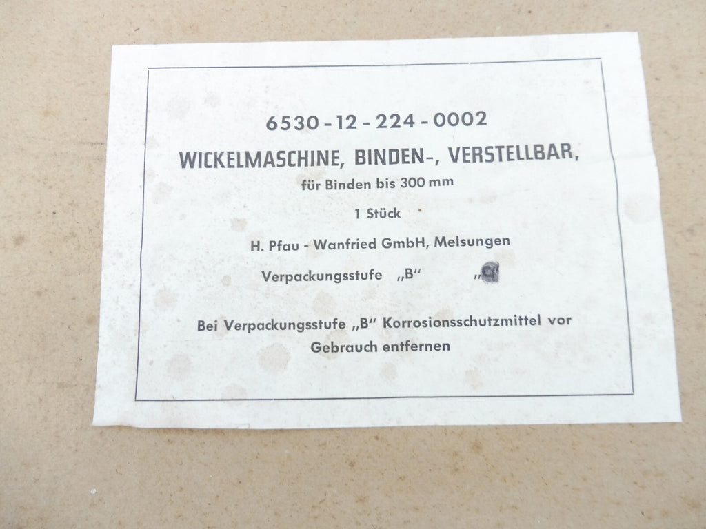 Bundeswehr Wickelmaschinen, Binden- verstellbar, 60er Jahre, Sammlerstück
