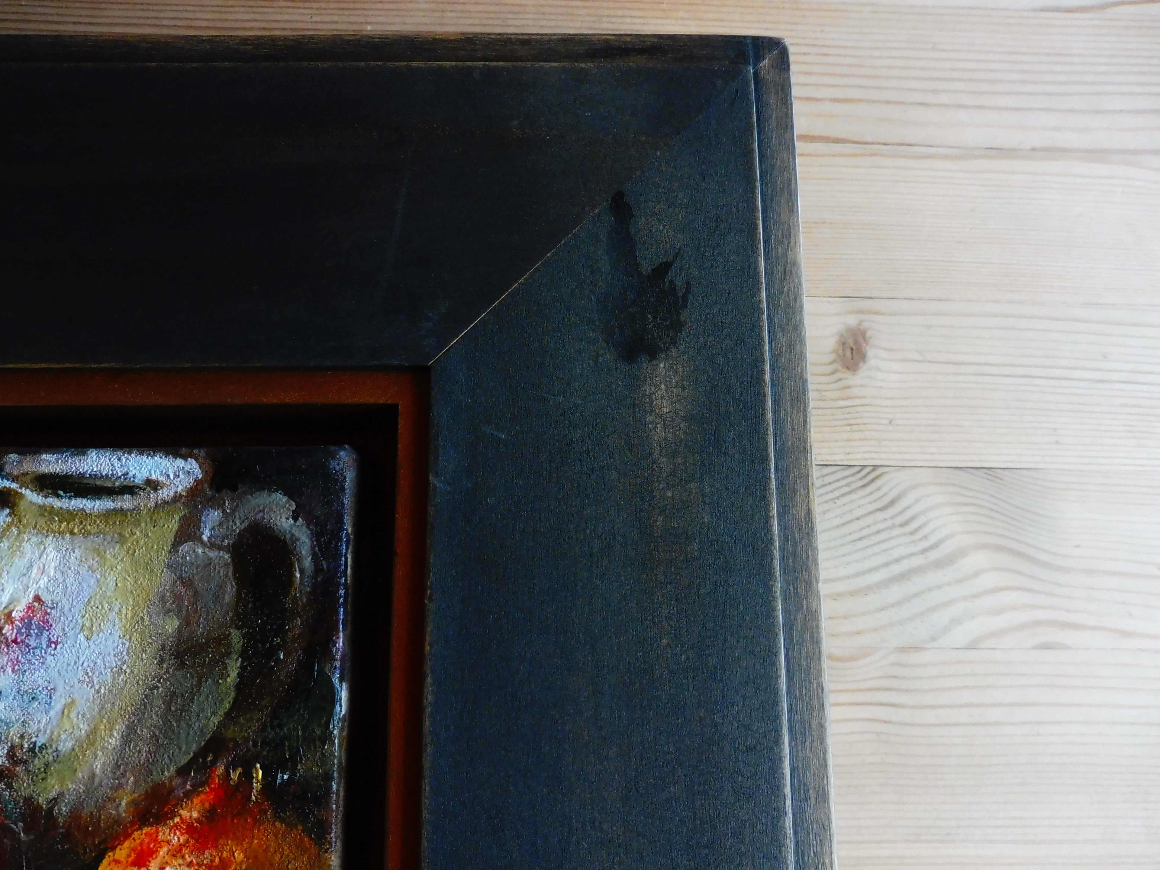 Christos Pallantzas Stilleben, ca. 20,5 x 15 cm, Rahmen 39,2 x 34,4 cm, 2 Bilder